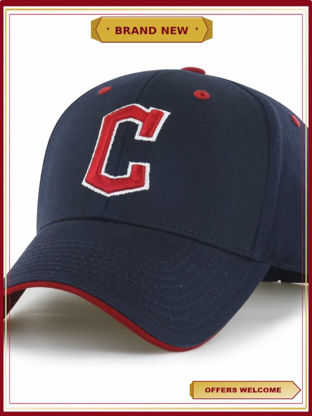 Structured Cotton Baseball Hat Embroidered Logo Unisex